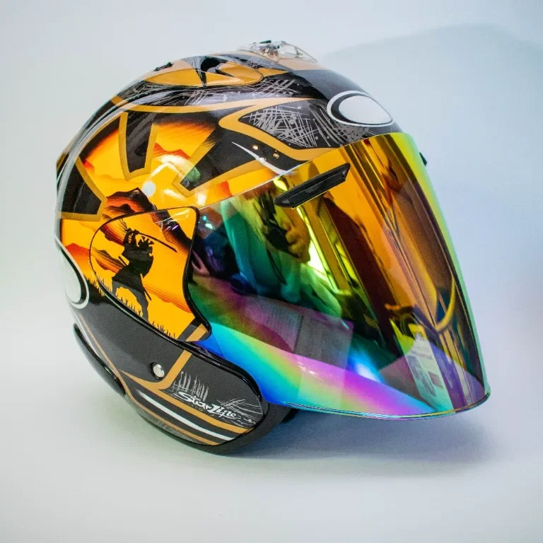 3/4 Open Face Helmet Ram3 Pedr - đánh giá và giá Full Face Motorcycle Helmet With Bluetooth