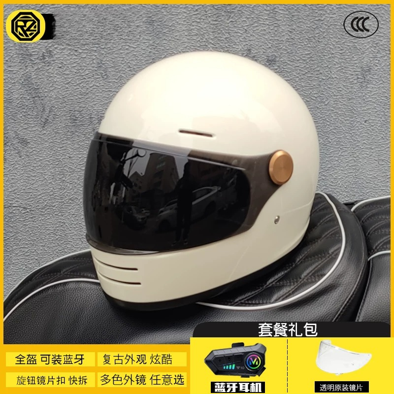 ORZ Men Women Retro Full Face  - đánh giá và giá Full Face Motorcycle Helmet With Bluetooth